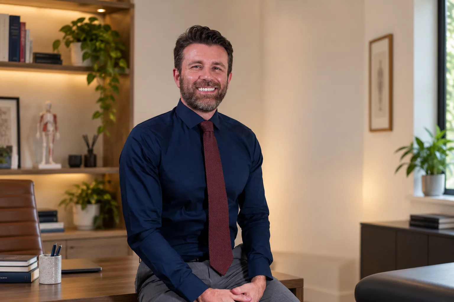 Dr Dan Reardon in his consulting room